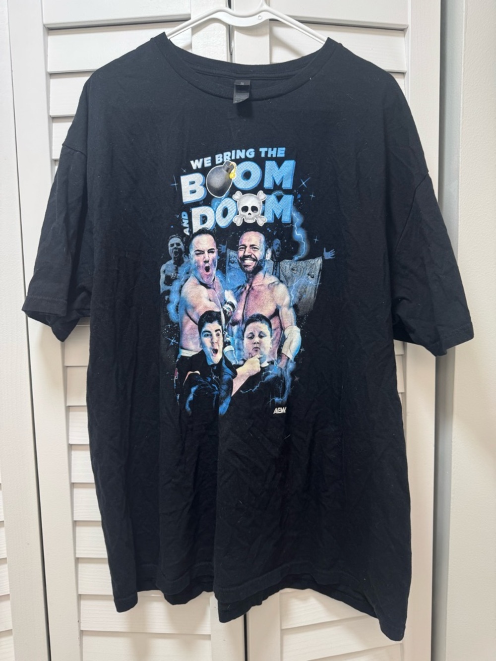 'We Bring The Boom' Graphic Tee with Blue Accents - AES - XXL